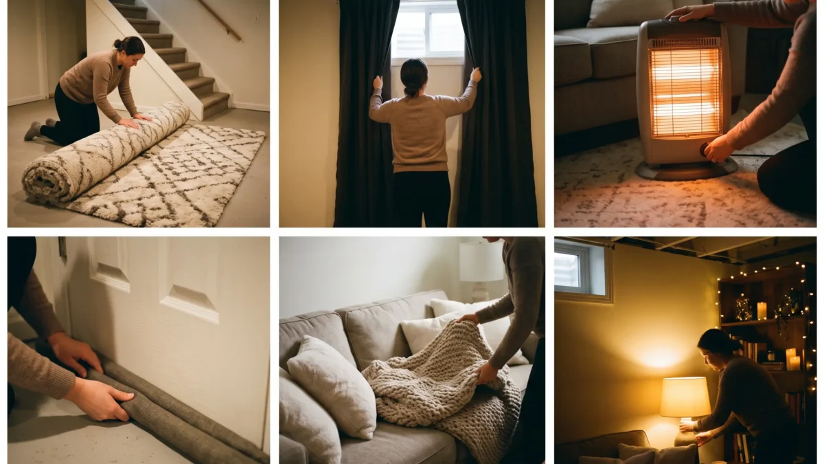 6 Ways to Make Cold Basements Feel Warmer in Winter